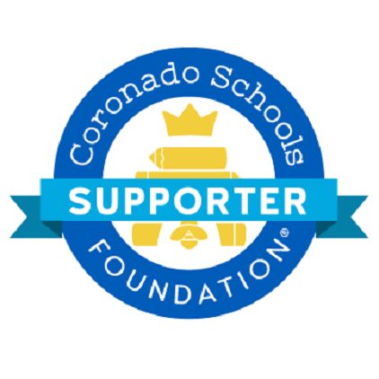 Circular logo for Coronado Schools Foundation Supporter.